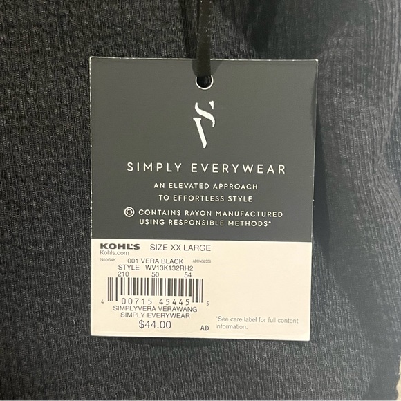 (New With Tags) Simply Vera Wang Women's XXL black & white Sweater - Picture 4 of 9